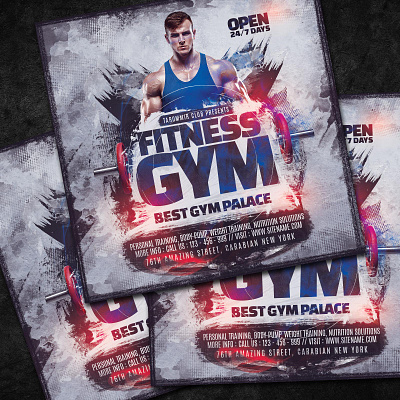 Fitness Gym Flyer boxing download flyer graphic gym flyer poster psd trainer
