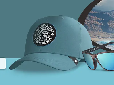 The Indian Face banner graphic design logo