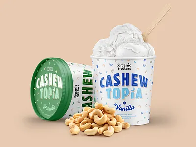 Cashewtopia Ice cream packaging