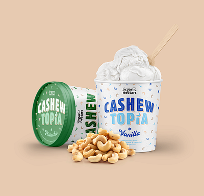 Cashewtopia Ice cream packaging