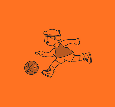 March Madness basketball character illustration march madness procreate sports