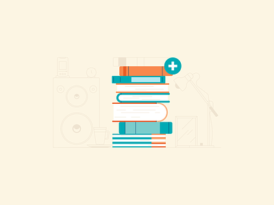 Books book branding design graphic design icon illustration line minimal reading retro simple subscription ui