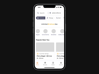 Food delivery app designs design figma mobile design ui ui redesign uiux user interface