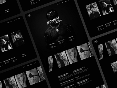 KRNVM Tattoo | Web Design black branding graphic design logo monochrome studio tattoo ui ux web design website