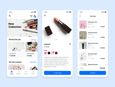 Cosmetic Shop | Mobile app ui