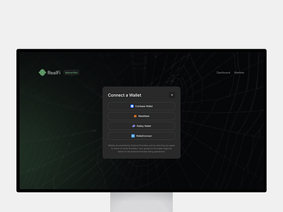 Connect Wallet Modal connect wallet crypto dashboard finance web3