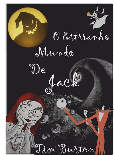 Recriação da Capa do Filme Estranho Mundo de Jack animation capa cover design editorial graphic design ilustração