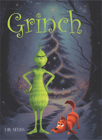 Recriação da Capa do Filme Grinch animation capa cover design editorial graphic design ilustracao