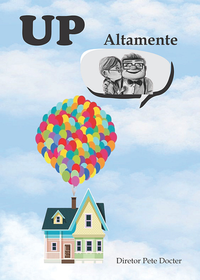 Recriação da Capa do Filme UP Altamente animation capa cover filme graphic design ilustraçao movie
