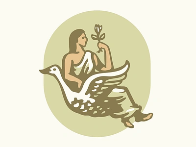 Goose & Aphrodite aphrodite beauty bird branding cosmetics feathers goose healing herbal holistic illustration logo organic packaging plants print soft vintage wellness wing