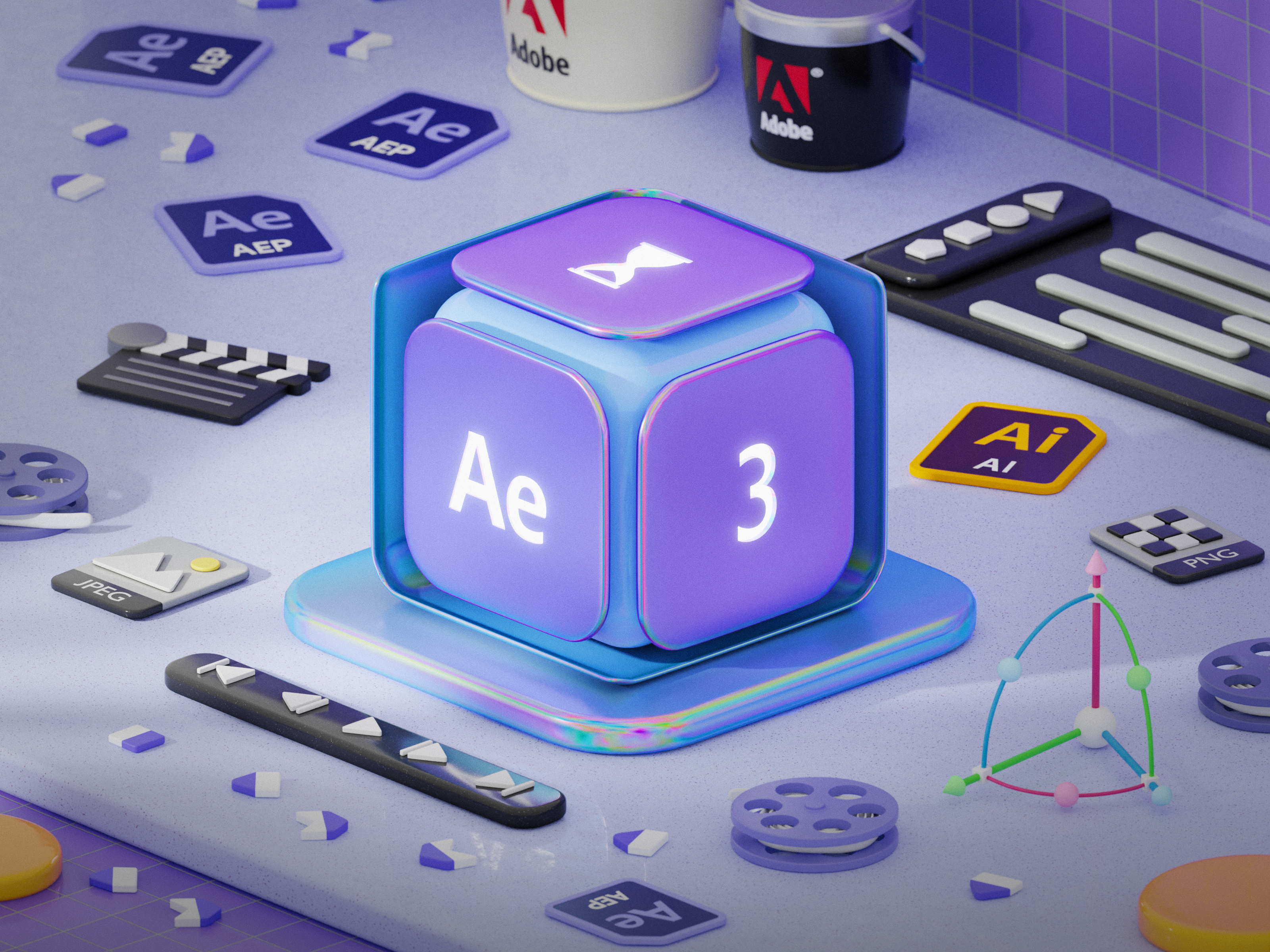 After Effect 3d 3dillustration abstract adobe aftereffect animation blender branding cinema4d cycles design graphic design illustration insprition isometric lowpoly motion graphics poster social media ui