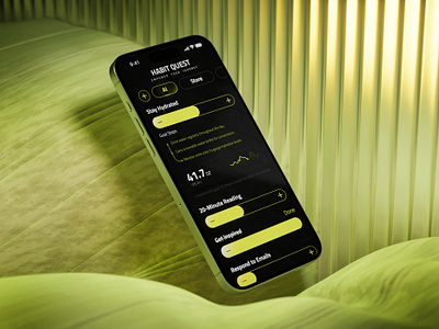 Habit Quest App UI Design design inspiration