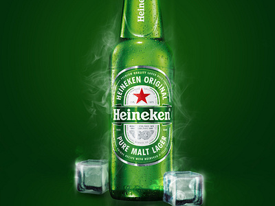 Heineken product design banner cold drink design product design