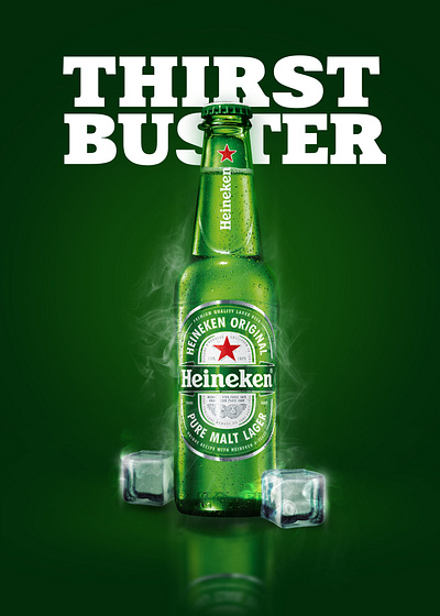 Heineken product design banner cold drink design product design