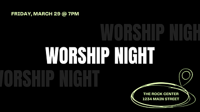 Worship Night Slide graphic design