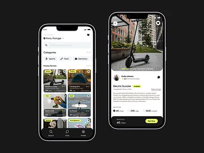 CommuniRent • Sustainable Sharing, Smart Savings mobile app product design ui design ux design uxui design