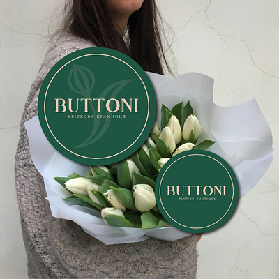 BUTTONI | Flower boutique branding graphic design logo typography vector