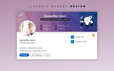 LinkedIn Banner Design (Certified Life Coach) banner branding linkedin banner linkedin banner design linkedin cover art linkedin cover design