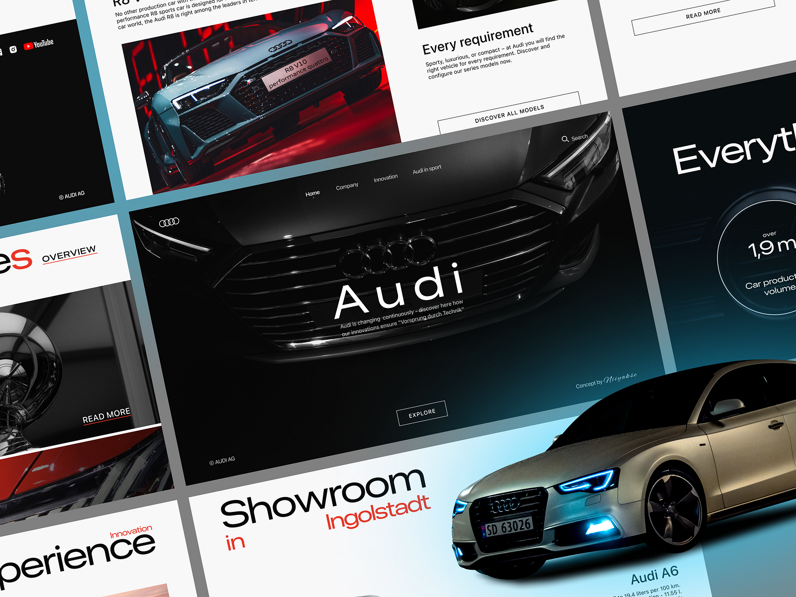 Concept Landing Page Audi by Ксения Щукина on Dribbble