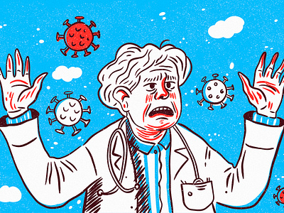 Hysteria blog blog illustration character doctor editorial editorial illustration illustration ink magazine illustration minimalistic procreate science viruses