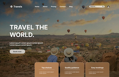 Travel agency aesthetic design graphic design neutrals travel traveling ui website