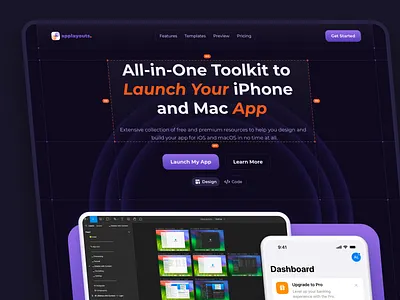 AppLayouts - Website Hero design for landing page design for web digital design landing page landing page hero section landing page ui marketing design marketing website ui ui for website web web design web designer web ui web ui design website website design ui website hero website hero section website ui design