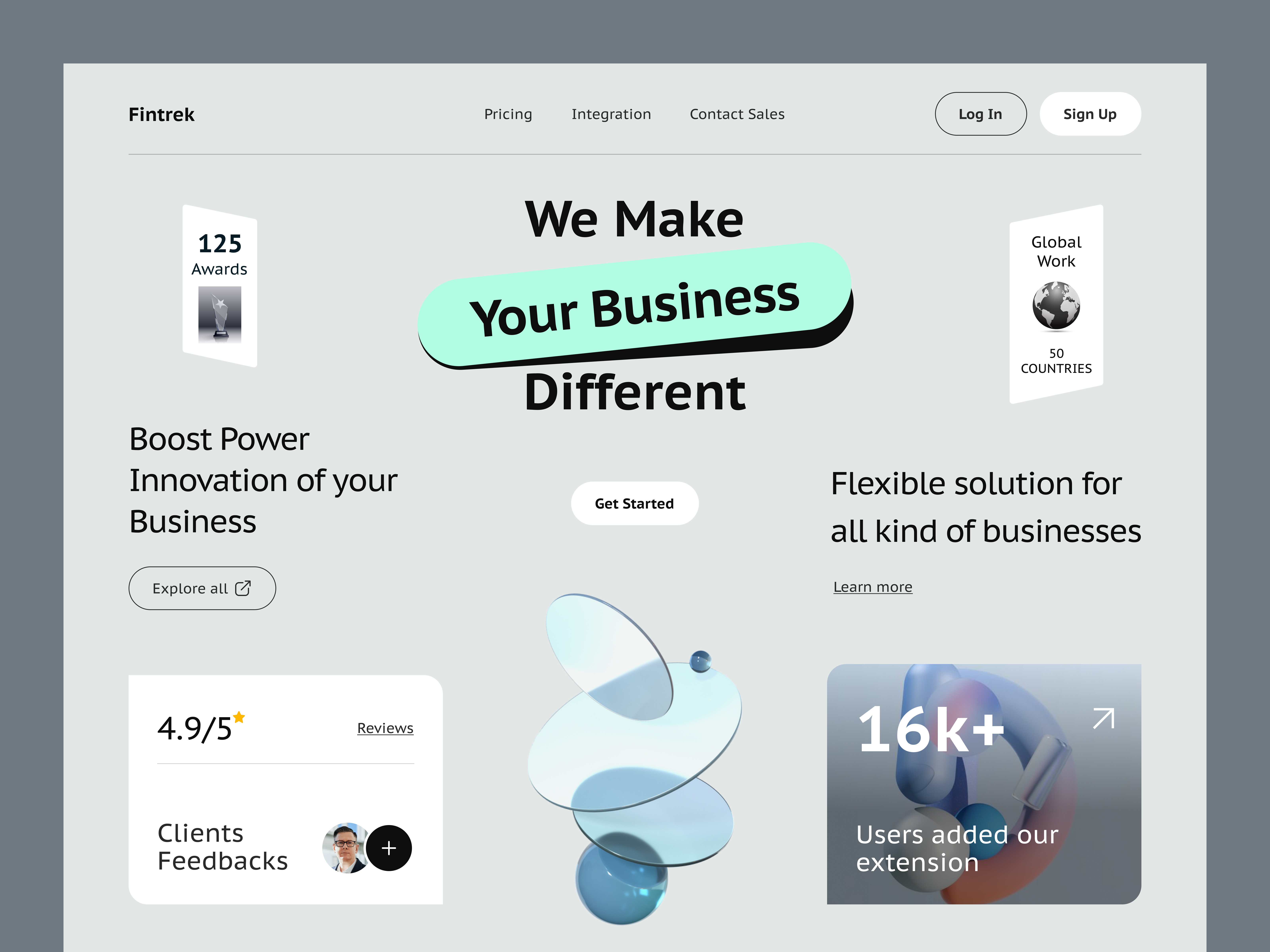Fintrek - Finance Website abu hasan banking banking web buraq lab design finnace fintrek finace website design home page homepage landing landing page landingpage site uidesign uiux userinterface web page web site webpage website