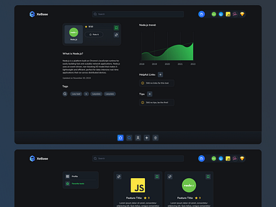 XeBase UI chart description design menu pc tags tolls ui ux web website