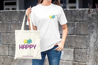 HAPPY | kids center branding design graphic design logo vector