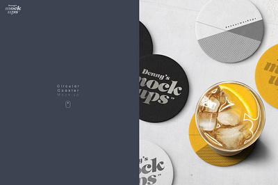 Circular Coaster Mockup bar beer circular circular coaster mockup coaster coasters drink etsy mock up mockup personalized pub rectangular restaurant society6 template