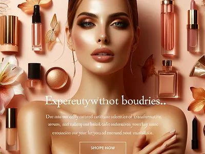 Beauty Product Landing Page Design 3d animation app branding design graphic design illustration landing page design logo motion graphics ui ui ux design vector web design web ui ux website design
