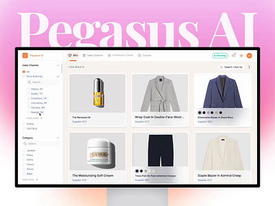 Pegasus AI - WebApp Demand Forecasting for Retailer ai analytics artificial intelegence dashboard figma forecast prediction product product design prototype report retail saas stock ui user experience user interface ux web design webapp