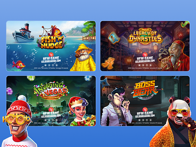 Celsius Casino - Slots & Game Banners 2d banners betting branding casino casino banners casino branding casual characters crypto casino game banners igaming illustration online casino slot slot games social media thumbnail