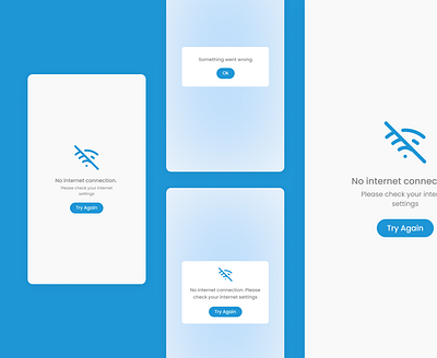 No Internet Connection error message UI app design mobile design ui ui product design