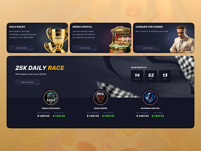 KingBet - Casino Design | For Sale affiliate betting casino casino games casino leaderboard casino race challenge competition crypto crypto casino daily race gambling game game ui gaming igaming leaderboard online casino raffle weekly raffle