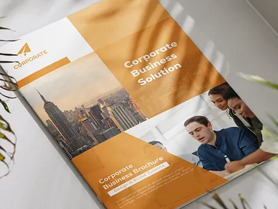 Corporate A4Size Bi Fold Brochures Design 8 page book branding brochure clean company profile corporate creative work design flyer graphic design print