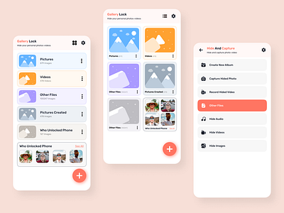 Gallery Lock app design gallery gallery lock iphone app design iphone design lock screeb design ui ui ux desigb ux