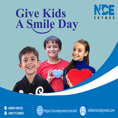 Give kids a smile day banner design branding design email template figma design give kids a smile day graphic design illustration landing page design ui uidesign