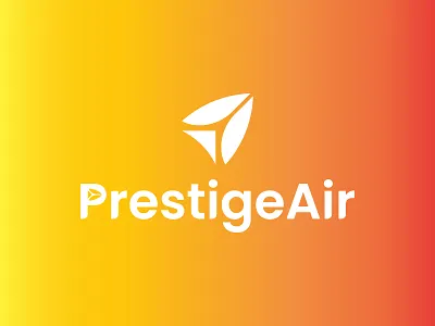 PrestigeAir Logo Design, Business logo design, brand identity branding business logo design courier logo creative logo delivery logo design design flat flat logo logo logos minimalist p delivery logo p logo design text logo design