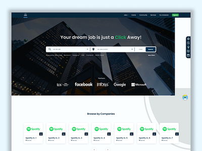 Job Website - Modern UI Design indeed job job website jobs linkedin pranjal pranjal kachhawaha recruiter