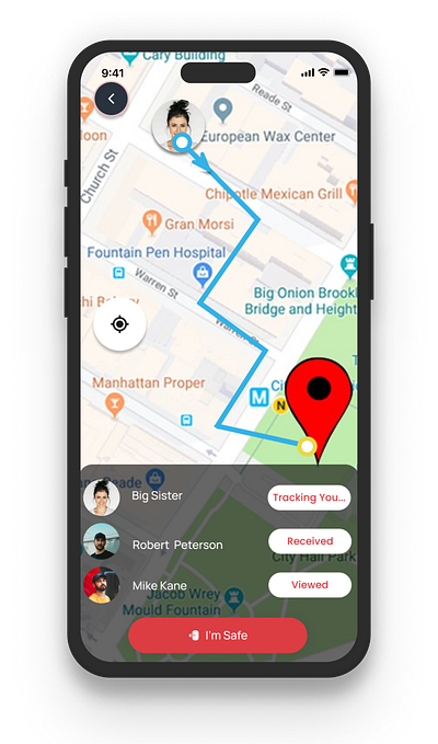 Location Tracker DailyUIChallenge#20 daiyui emergency figma helper location map mobile design tracker app ui uidesign uiux