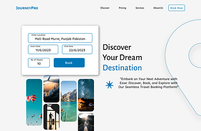 Traveling Guide & Booking Website Landing Page figma graphic design ui uiux webdesign
