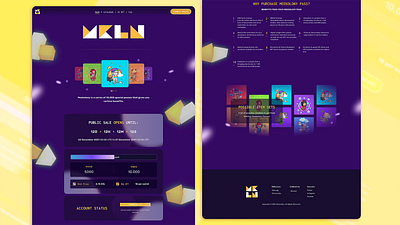 Meekolony: Landing Page landing page nft ui web design