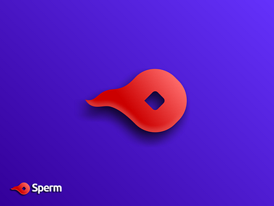Sperm Logo Design brand branding colorful design identity illustration logo simple sperm