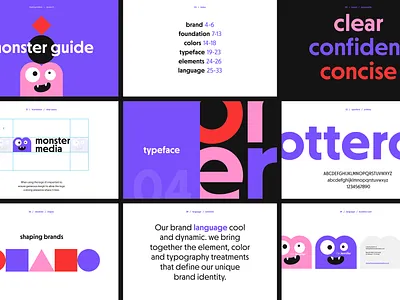 Monster Brand Guidelines brand book brand guide brand guidelines brand manual brand style guide branding creative design designer graphic design identity illustration logo ui vector