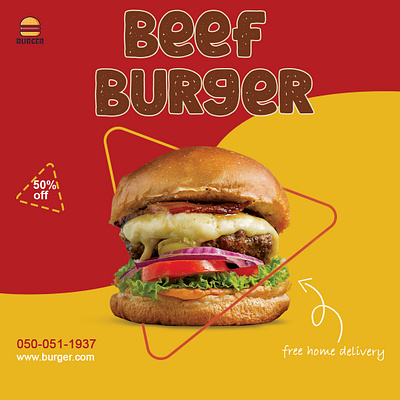 Beef Burger simple design