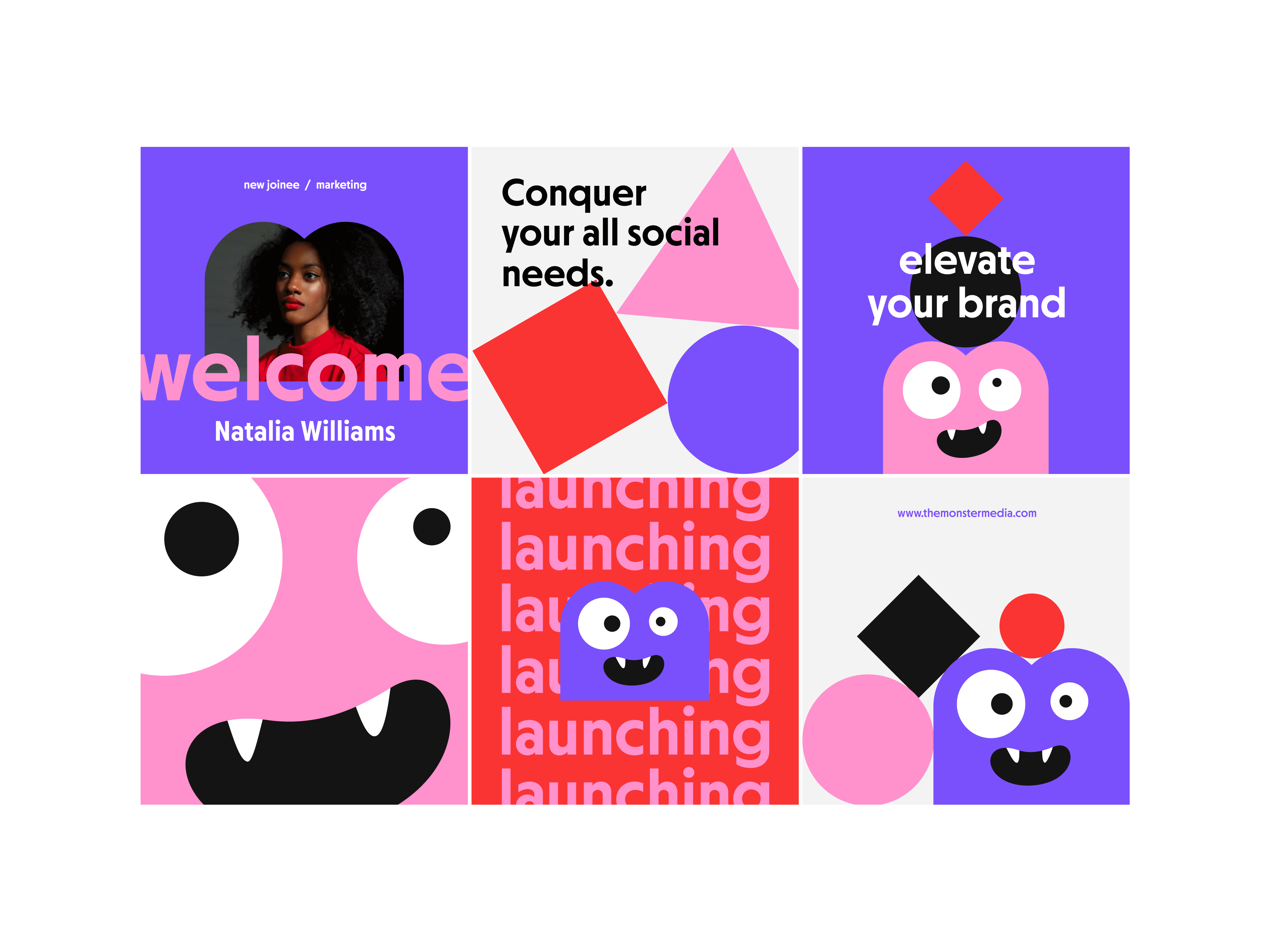 Monster Media Branding 3d animation brand guidelines brand identity brand manual brand strategy branding creative design designer graphic design identity identity design illustration logo logodesign motion graphics ui vector visual design