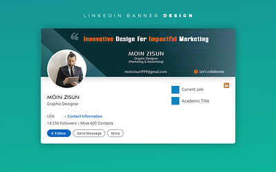 LinkedIn Banner Design (Graphic Designer) banner banner design cover art graphic design linkedin banner design linkedin cover design