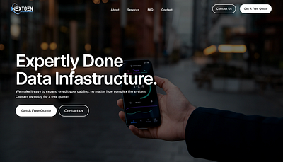 Cabling company landing page design ui ux web design