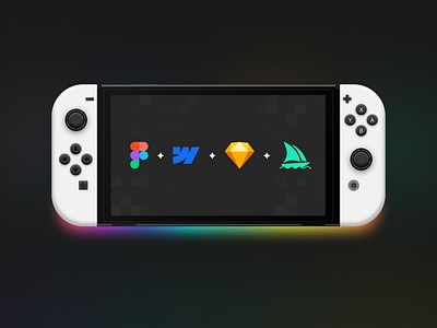 Nintendo Switch OLED Model console design figma gaming graphic design hero image illustration nintendo nintendo switch rainbow ui vector web